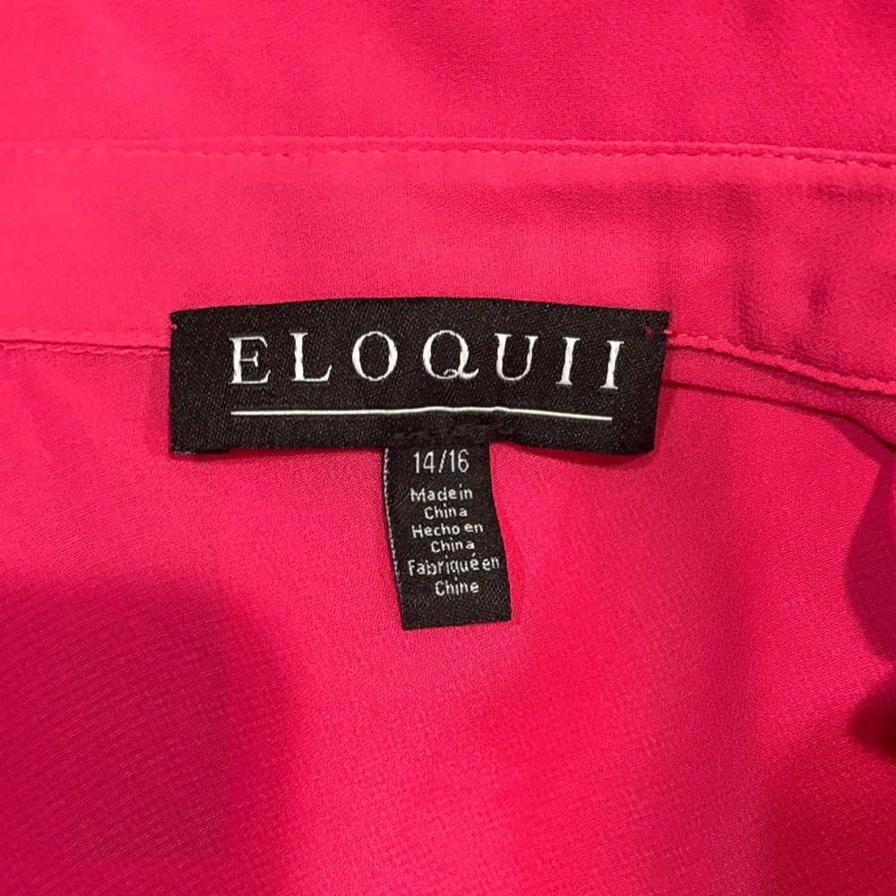 Eloquii Sheer Pink Ruffled Dress - Picture 5 of 8